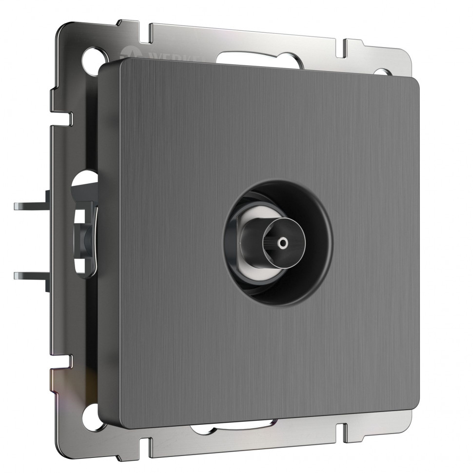 ТВ-розетка оконечная (графит рифленый) W1183004 фото 1 — Multielectrika