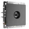 ТВ-розетка оконечная (графит рифленый) W1183004 фото 1 &mdash; Multielectrika