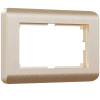 Рамка из поликарбоната для двойной розетки Stream шампань W0082111 фото 1 &mdash; Multielectrika