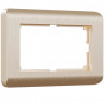 Рамка из поликарбоната для двойной розетки Stream шампань W0082111