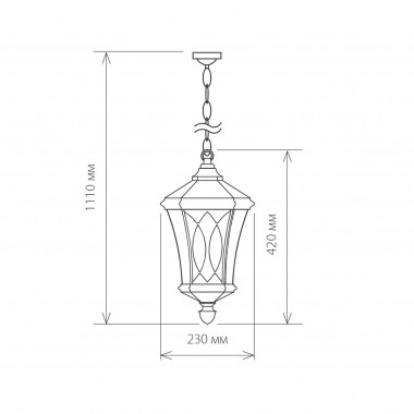 Уличный подвесной светильник Virgo H капучино IP44 GLXT-1450H капучино — Multielectrika