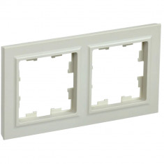 Рамка на 2 поста IEK Brite РУ-2-БрКр бежевая &mdash; Multielectrika