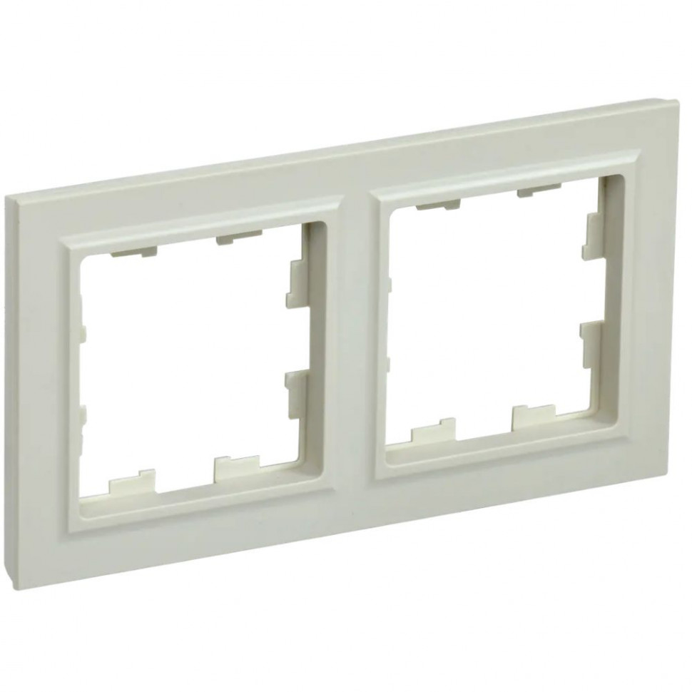 Рамка на 2 поста IEK Brite РУ-2-БрКр бежевая фото 1 — Multielectrika