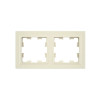 Рамка на 2 поста IEK Brite РУ-2-БрКр бежевая фото 2 — Multielectrika
