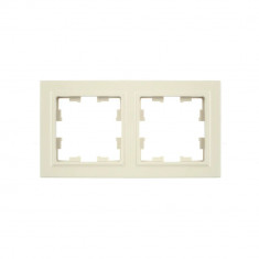 Рамка на 2 поста IEK Brite РУ-2-БрКр бежевая &mdash; Multielectrika