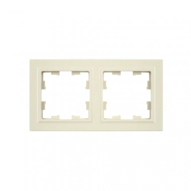 Рамка на 2 поста IEK Brite РУ-2-БрКр бежевая — Multielectrika