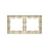 Рамка на 2 поста IEK Brite РУ-2-БрКр бежевая фото 4 — Multielectrika