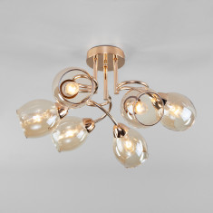 Потолочная люстра со стеклянными плафонами 30171/6 золото &mdash; Multielectrika