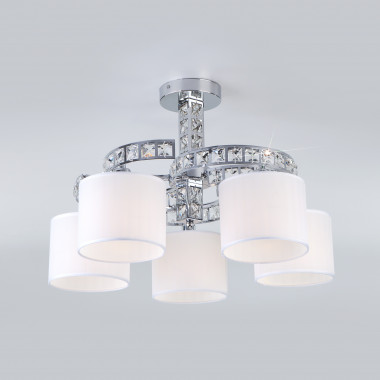 Потолочная люстра с абажурами 60104/5 хром — Multielectrika