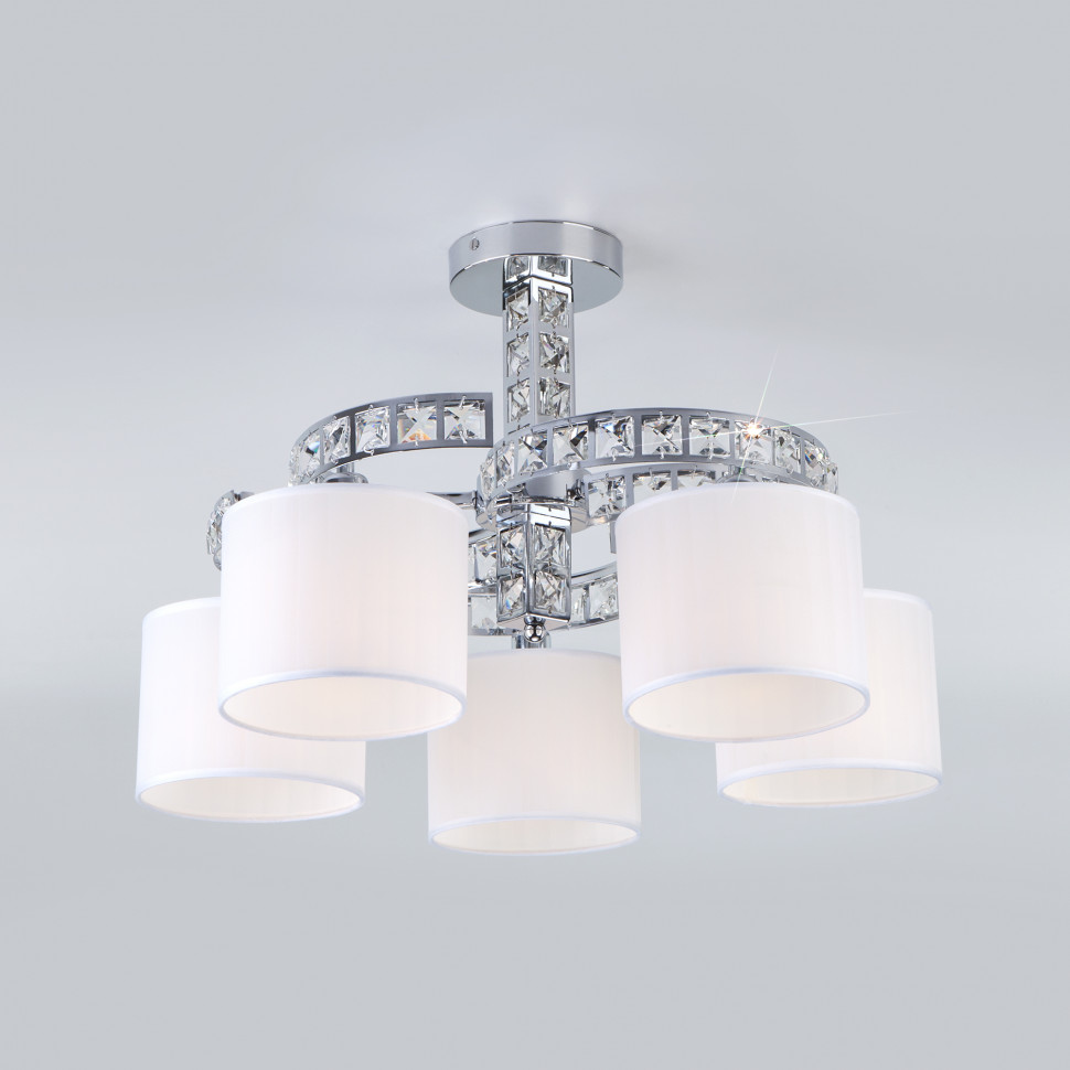 Потолочная люстра с абажурами 60104/5 хром фото 1 &mdash; Multielectrika