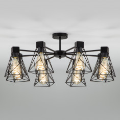 Потолочная люстра в стиле лофт 70107/8 черный &mdash; Multielectrika