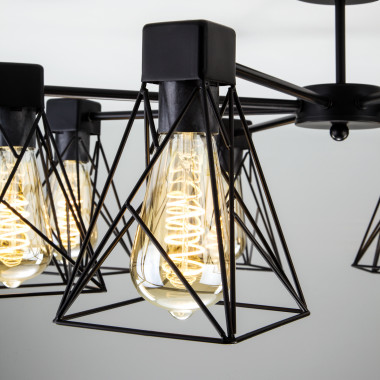 Потолочная люстра в стиле лофт 70107/8 черный — Multielectrika