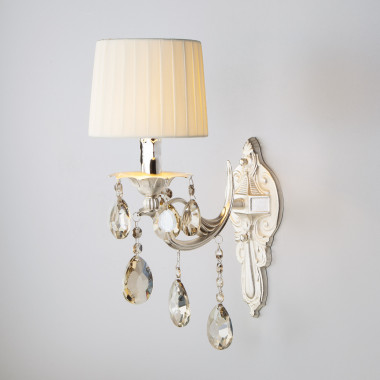 Настенный светильник с тканевым абажуром 10098/1 серебро &mdash; Multielectrika