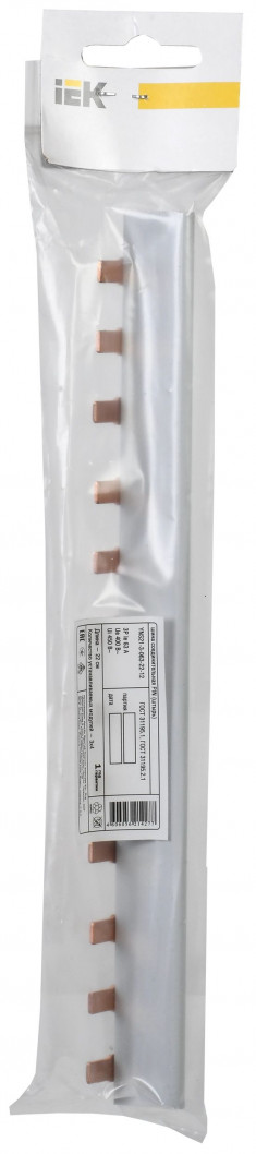 Шина соединительная типа PIN  гребёнка (12 штырей) 3Р 63А 22 см IEK &mdash; Multielectrika