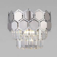 Настенный светильник 10124/2 хром/прозрачный хрусталь Strotskis (10113/2) &mdash; Multielectrika