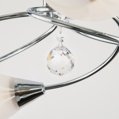 Светильник потолочный с белыми плафонами 2275/6 хром &mdash; Multielectrika