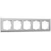 Рамка из поликарбоната на 5 постов Stark серебряный матовый W0051865 фото 1 — Multielectrika