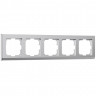 Рамка из поликарбоната на 5 постов Stark серебряный матовый W0051865