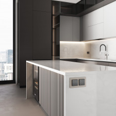 Розетка влагозащ. с зазем. с защит. крышкой и шторками N (графит рифленый) W1171204W1171204 &mdash; Multielectrika