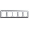 Рамка из поликарбоната на 5 постов Stream серебряный W0052106 фото 1 — Multielectrika