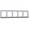 Рамка из поликарбоната на 5 постов Stream серебряный W0052106