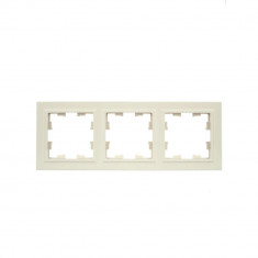 Рамка на 3 поста IEK Brite РУ-3-БрКр бежевая &mdash; Multielectrika