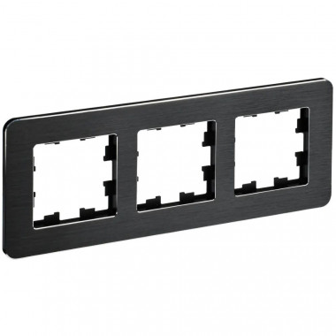 Рамка на 3 поста IEK Brite РУ-3-1-Бр металл черный RE AL — Multielectrika