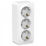 Розетка тройная Systeme Electric Blanca с изолир. пластиной, белая 16А