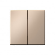 Переключатель двухклавишный Systeme Electric ArtGallery 10АХ, песочный &mdash; Multielectrika