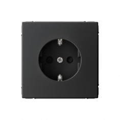 Розетка силовая Systeme Electric ArtGallery со шторками, 16А, карбон &mdash; Multielectrika