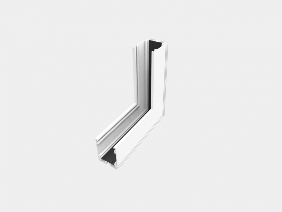 Коннектор угловой для накладного трека настенно-потолочный Белый PCB Серебро SY-601902-CN-WH фото 1 — Multielectrika