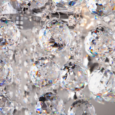 Потолочная люстра с хрусталем 3299/9 хром — Multielectrika