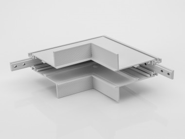 SY-LINK-INT-T2S-WH, коннектор угловой внутр.для встраиваемого низкопрофильного шинопровода, белый — Multielectrika