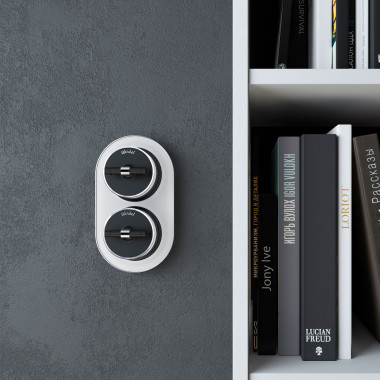 Переключатель/выключатель одноклавишный Vintage черный матовый/хром W5812051 — Multielectrika