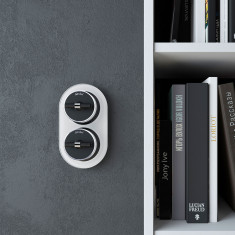 Переключатель/выключатель одноклавишный Vintage черный матовый/хром W5812051 &mdash; Multielectrika