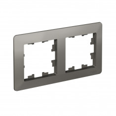 Рамка на 2 поста Systeme Electric AtlasDesign Air сталь &mdash; Multielectrika