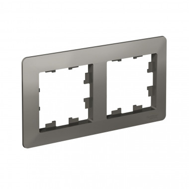 Рамка на 2 поста Systeme Electric AtlasDesign Air сталь — Multielectrika