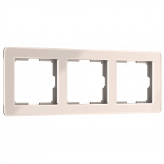 Рамка из акрила на 3 поста Acrylic айвори W0032743 &mdash; Multielectrika