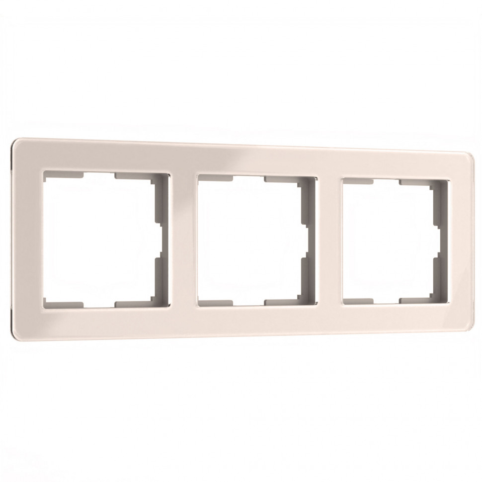 Рамка из акрила на 3 поста Acrylic айвори W0032743 фото 1 &mdash; Multielectrika