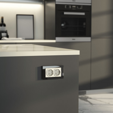 Розетка двойная с заземлением (айвори матовый) W1172062 &mdash; Multielectrika