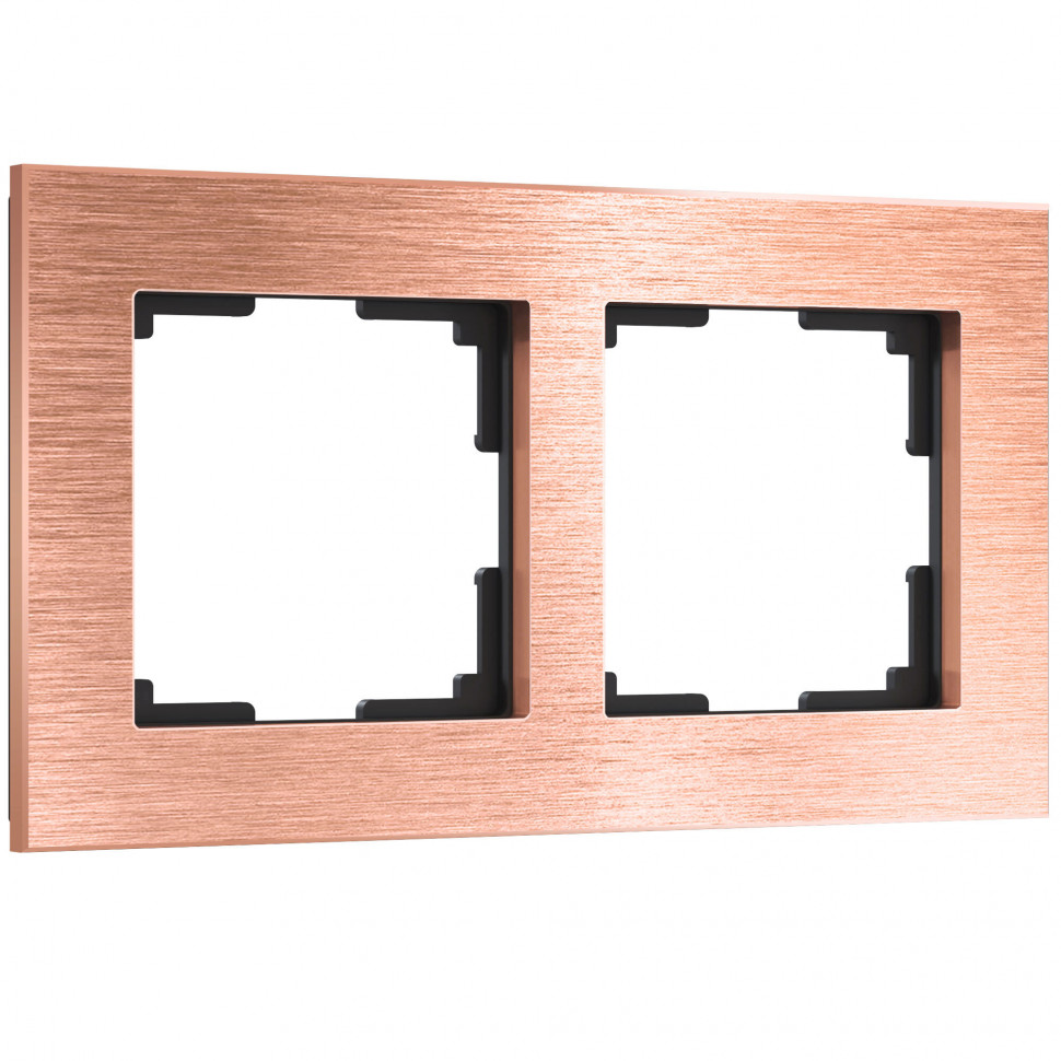 Рамка на 2 поста Aluminium (бронза) W0021712 фото 1 — Multielectrika