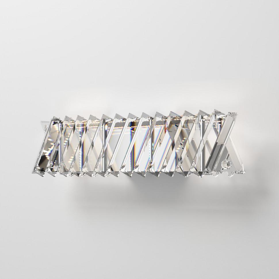 Светодиодный настенный светильник с хрусталем 101005 LED никель хрусталь Strotskis фото 1 — Multielectrika
