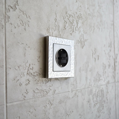 Рамка из поликарбоната на 1 пост Hammer серебряный W0012406 — Multielectrika