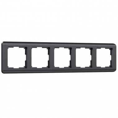 Рамка из поликарбоната на 5 постов Stream графит W0052104 — Multielectrika