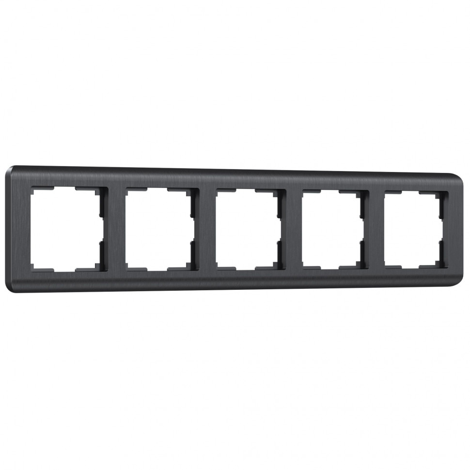 Рамка из поликарбоната на 5 постов Stream графит W0052104 фото 1 &mdash; Multielectrika