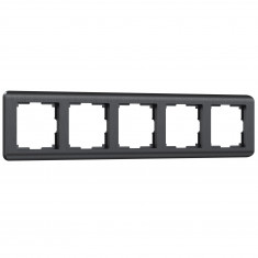 Рамка из поликарбоната на 5 постов Stream графит W0052104 &mdash; Multielectrika