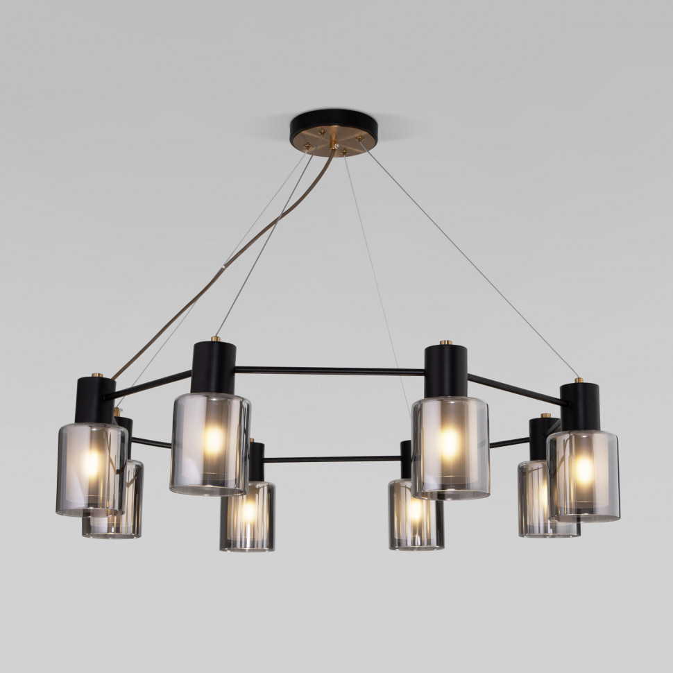Подвесная люстра 70219/8 черный/античная бронза фото 1 &mdash; Multielectrika