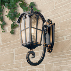 Уличный настенный светильник Mira U черное золото IP44 Mira U черное золото &mdash; Multielectrika