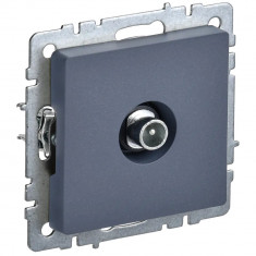 Розетка TV проходная IEK Brite РТВ10-0-БрМ маренго &mdash; Multielectrika