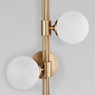 Настенный светильник со стеклянными плафонами 50383/3 латунь — Multielectrika